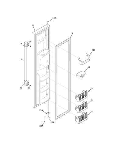 Freezer door