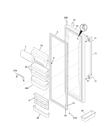 Refrigerator door