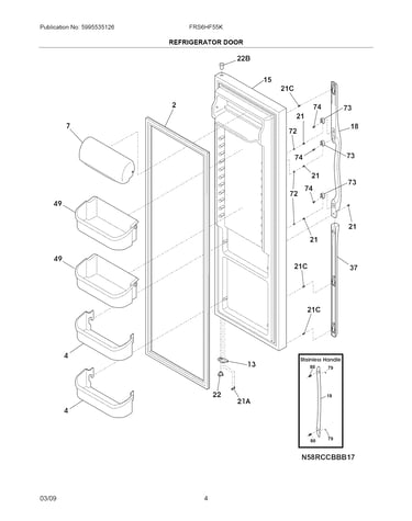 Refrigerator door
