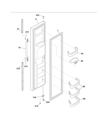 Freezer door