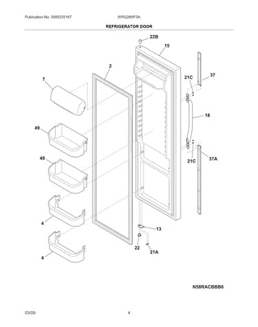 Refrigerator door