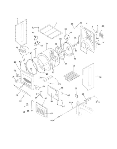 Upper cabinet/drum heater