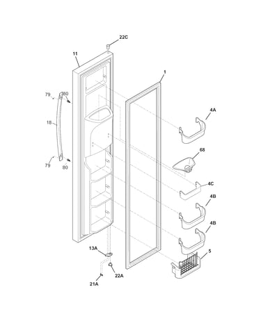 Freezer door