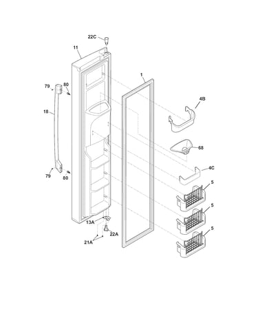 Freezer door