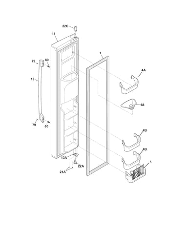 Freezer door