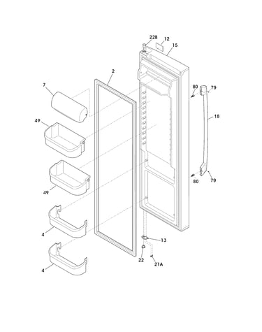 Refrigerator door