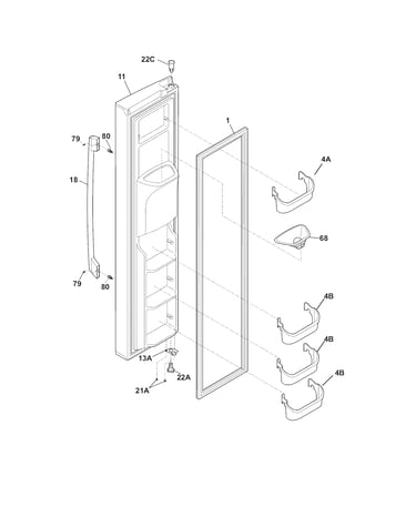 Freezer door