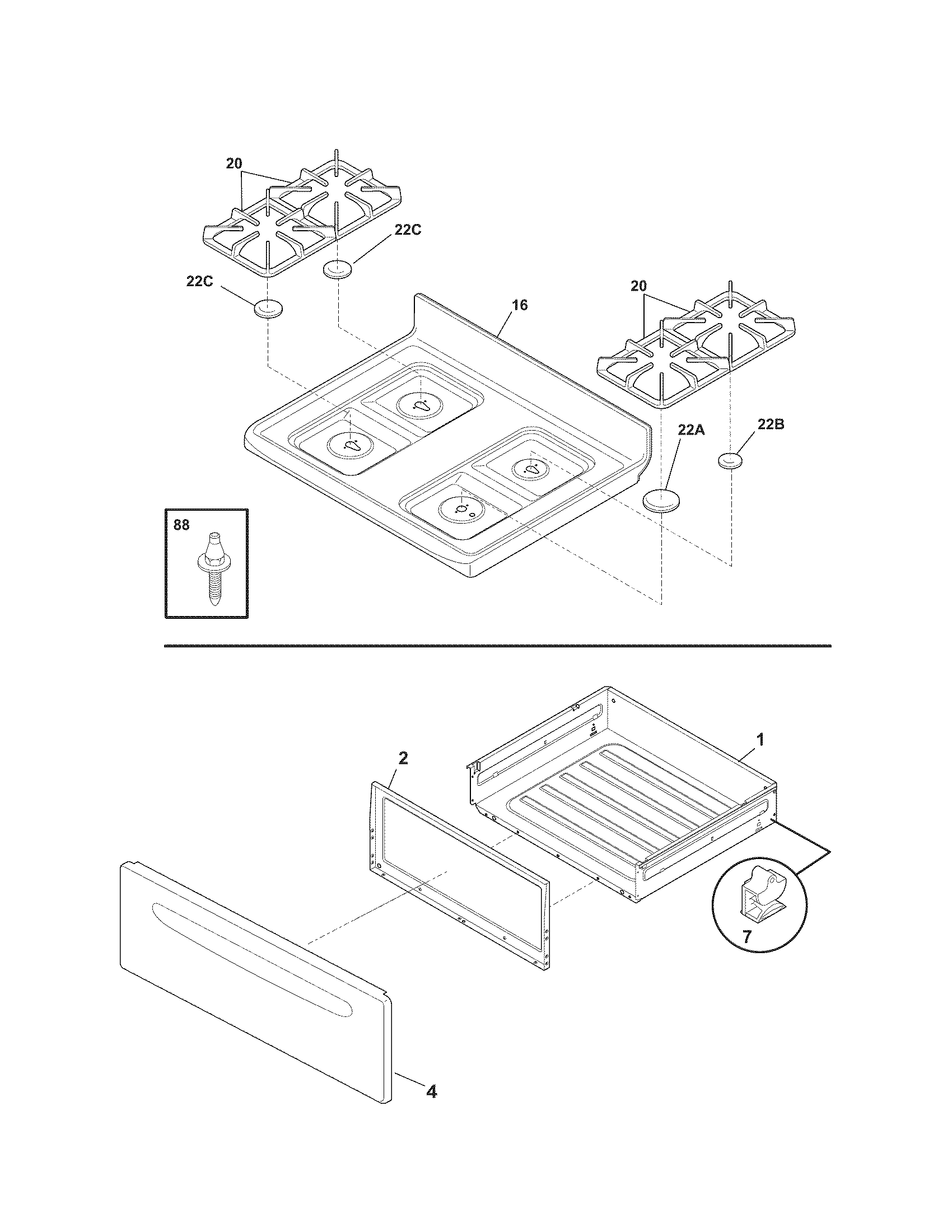 Top/drawer