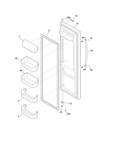 Refrigerator door