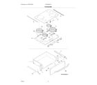 Frigidaire CFES365EC6 top/drawer diagram