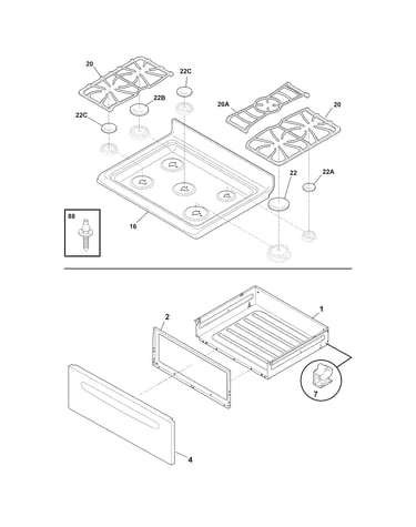 Top/drawer