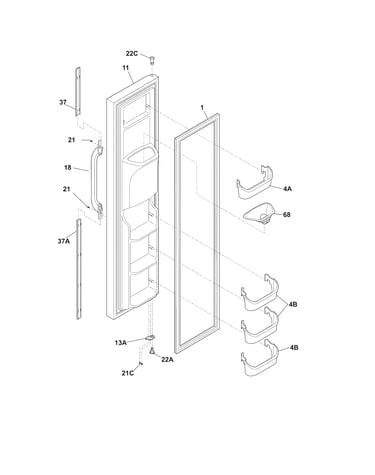 Freezer door