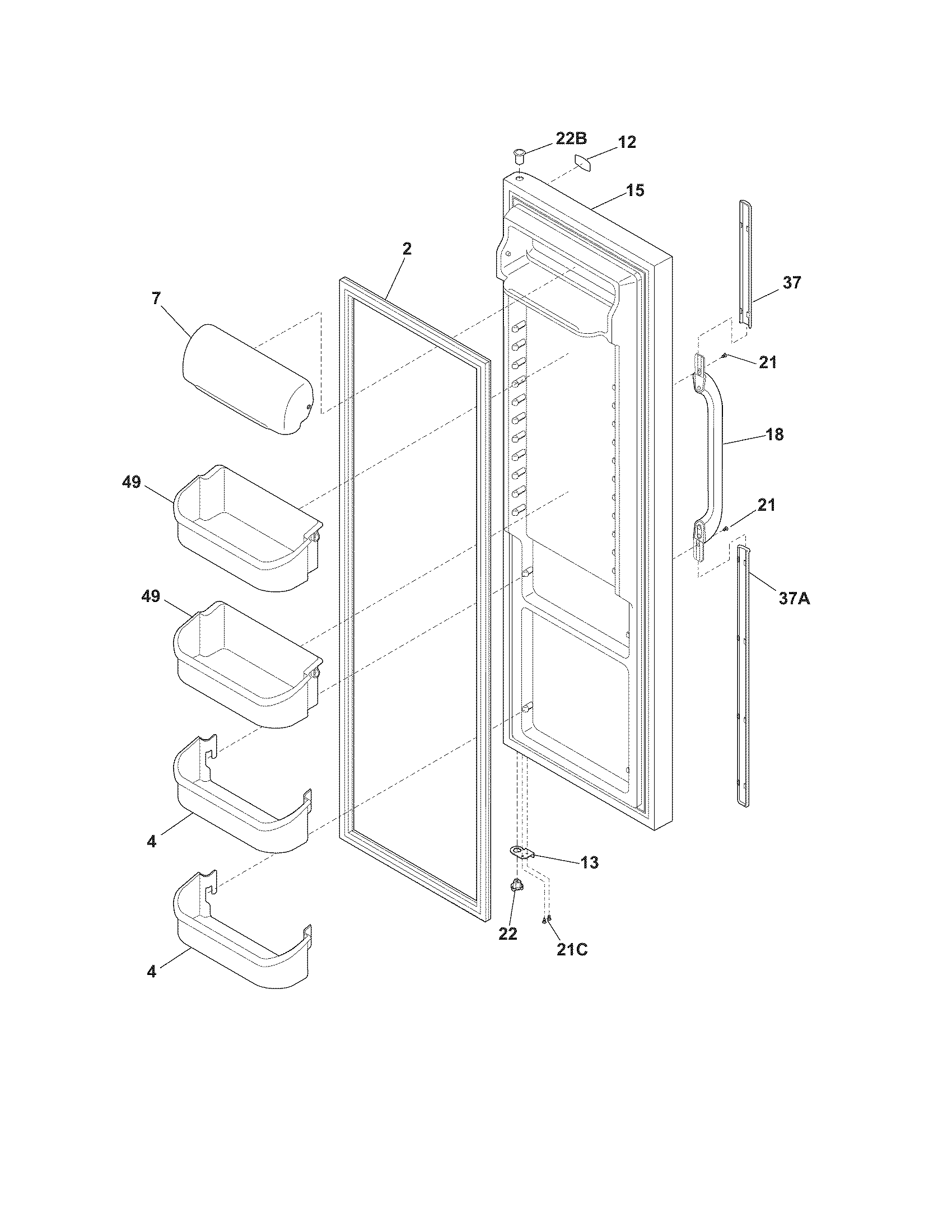 Refrigerator door