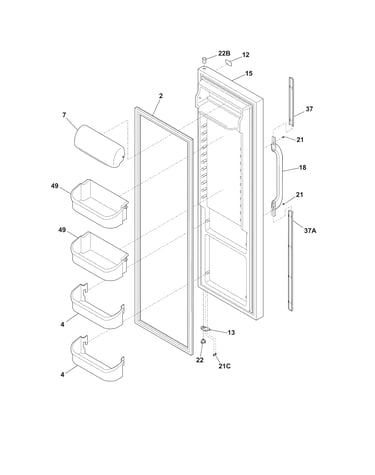 Refrigerator door