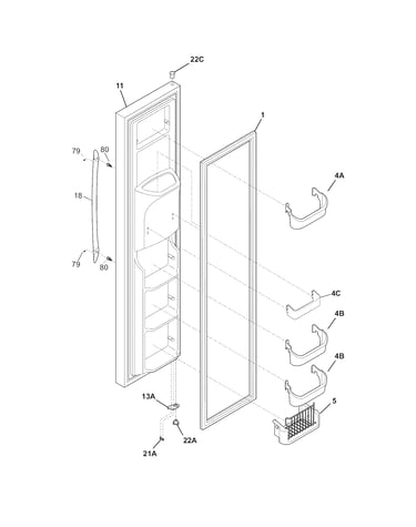Freezer door