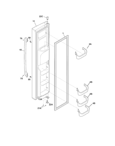 Freezer door