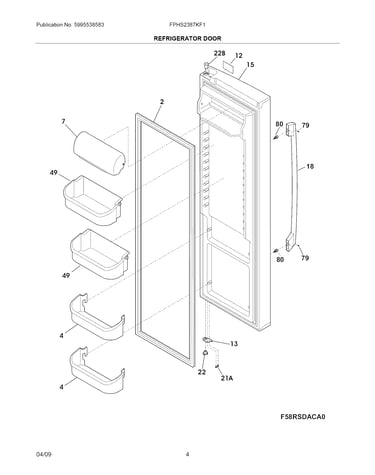Refrigerator door