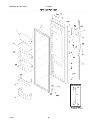 Refrigerator door