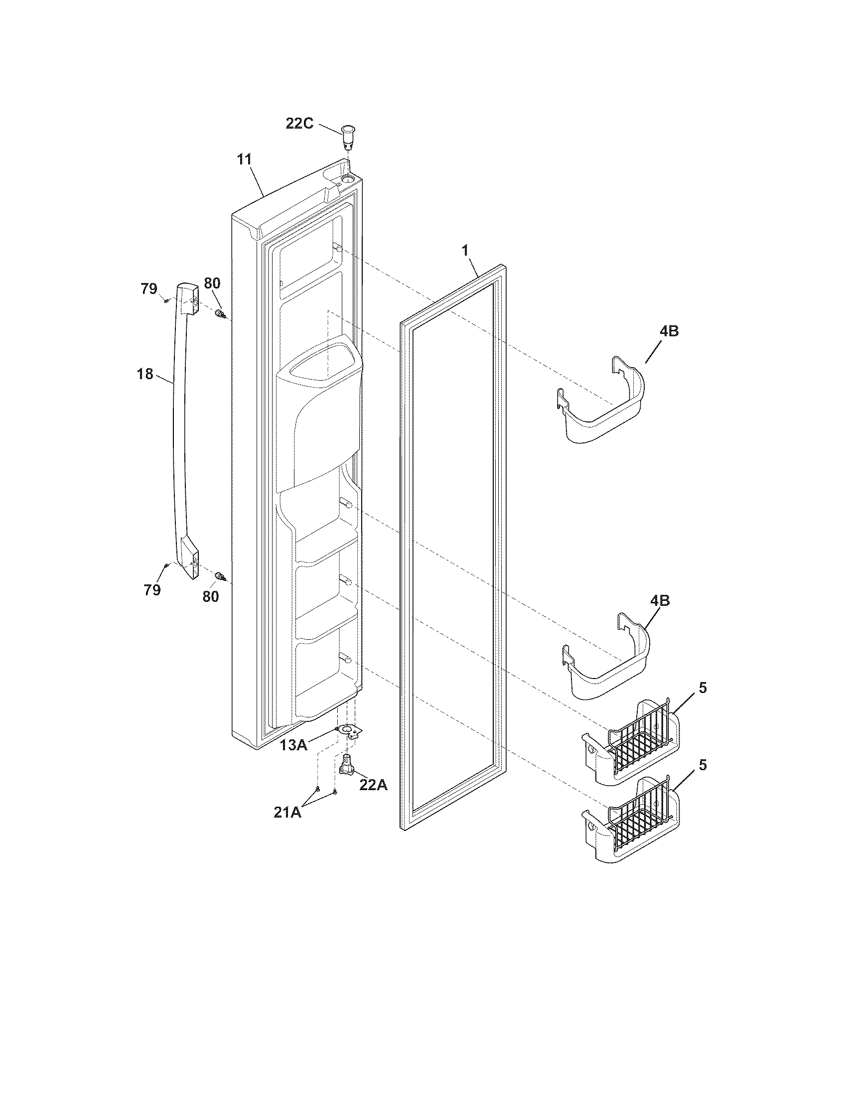 Freezer door