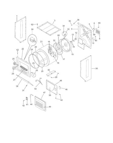 Upper cabinet/drum heater