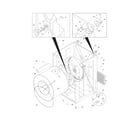 Frigidaire FRE5711KW0 cabinet/drum diagram