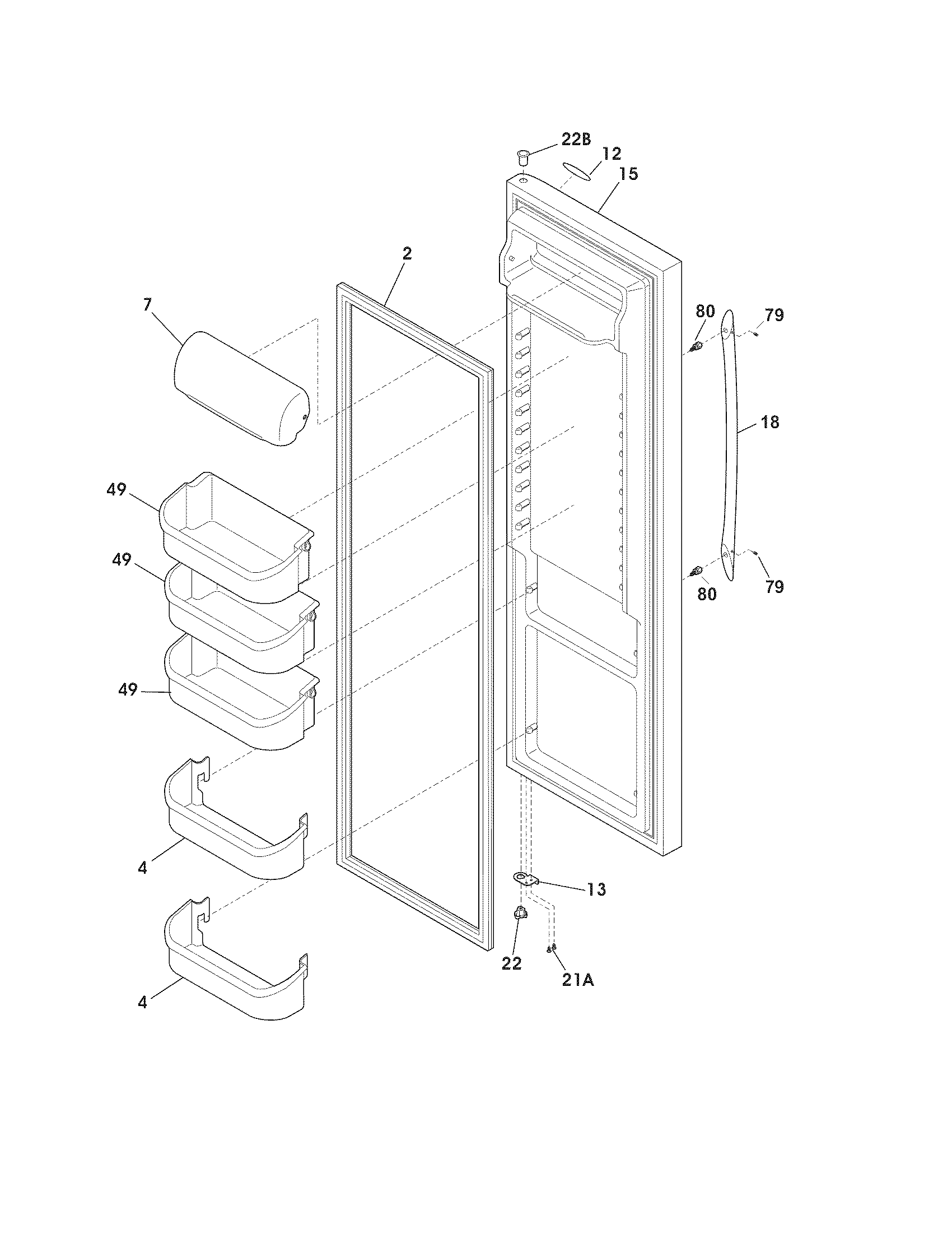 Refrigerator door