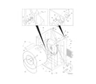 Frigidaire FRE5714KW0 cabinet/drum diagram