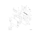 Frigidaire FRE5714KW0 front panel/lint filter diagram