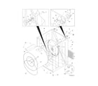 Frigidaire CFRE5711KW0 cabinet/drum diagram