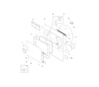 Frigidaire CFRE5714KW0 front panel/lint filter diagram