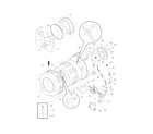 Crosley CLCG900FW3 motor/tub diagram
