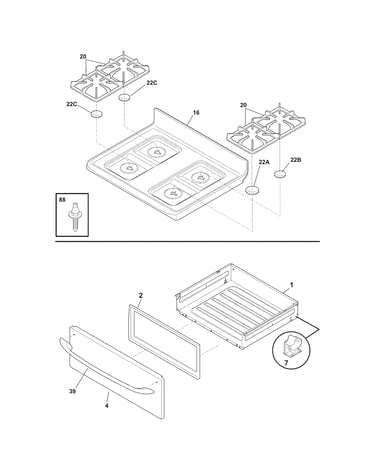 Top/drawer