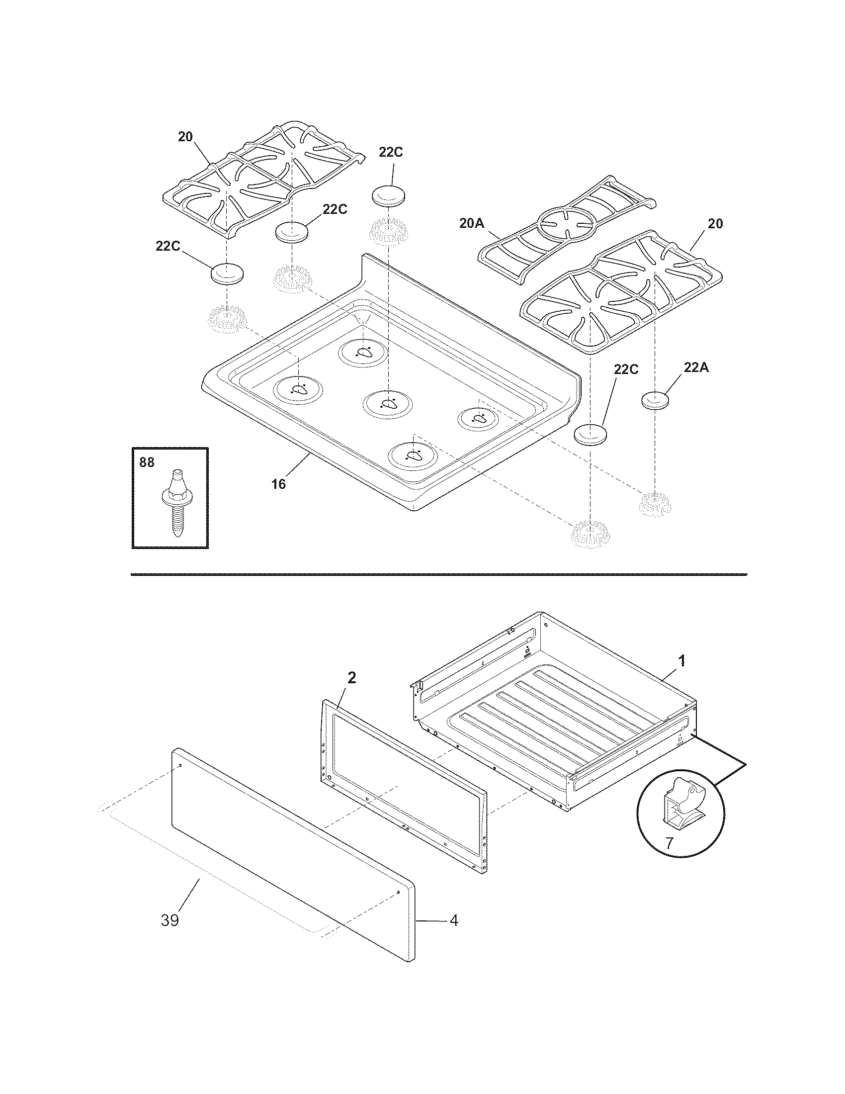 Top/drawer