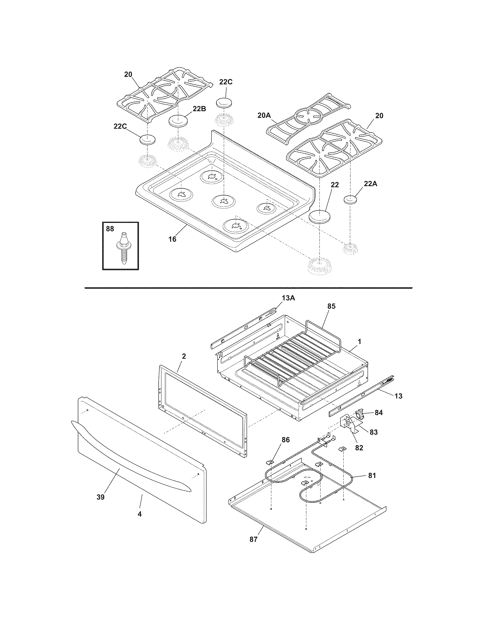 Top/drawer
