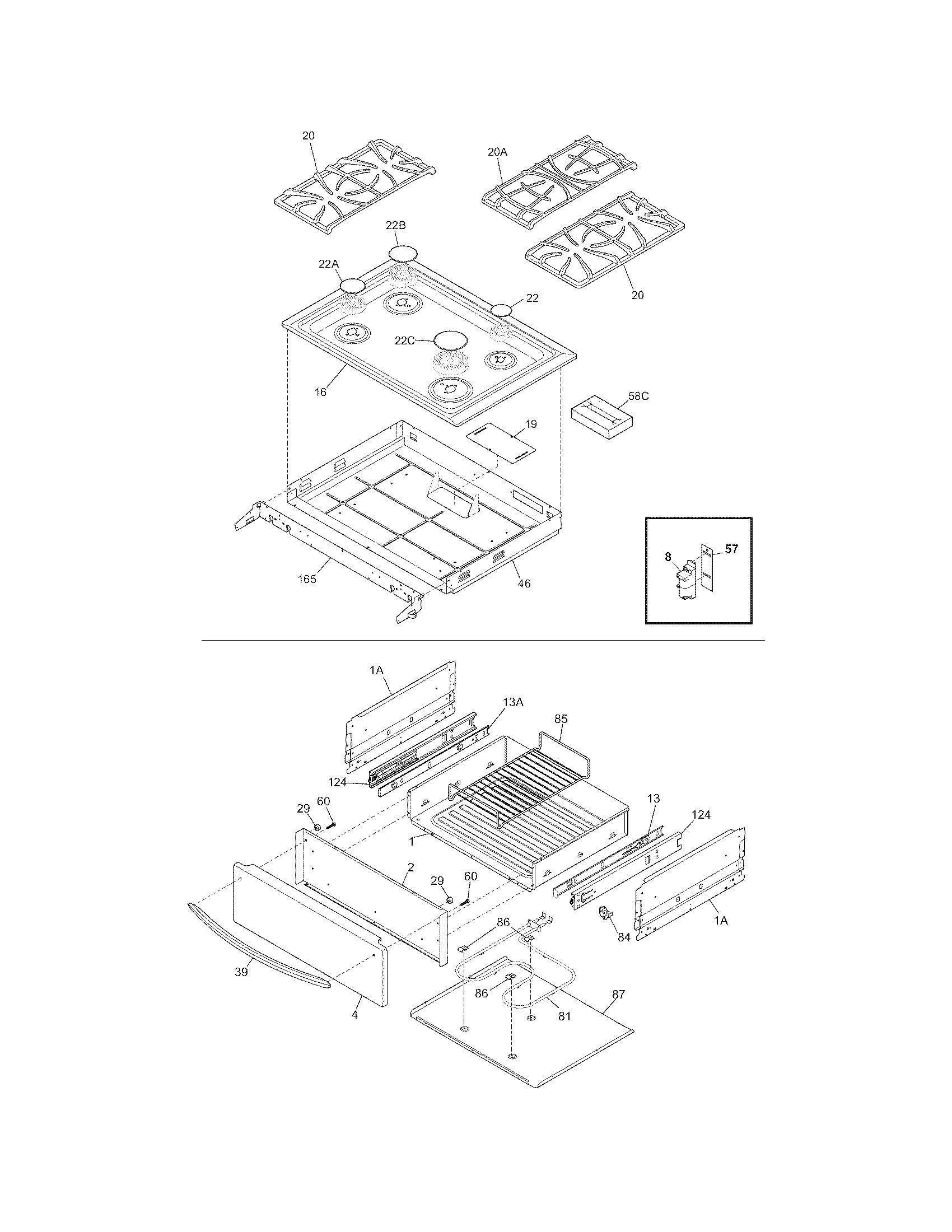 Top/drawer