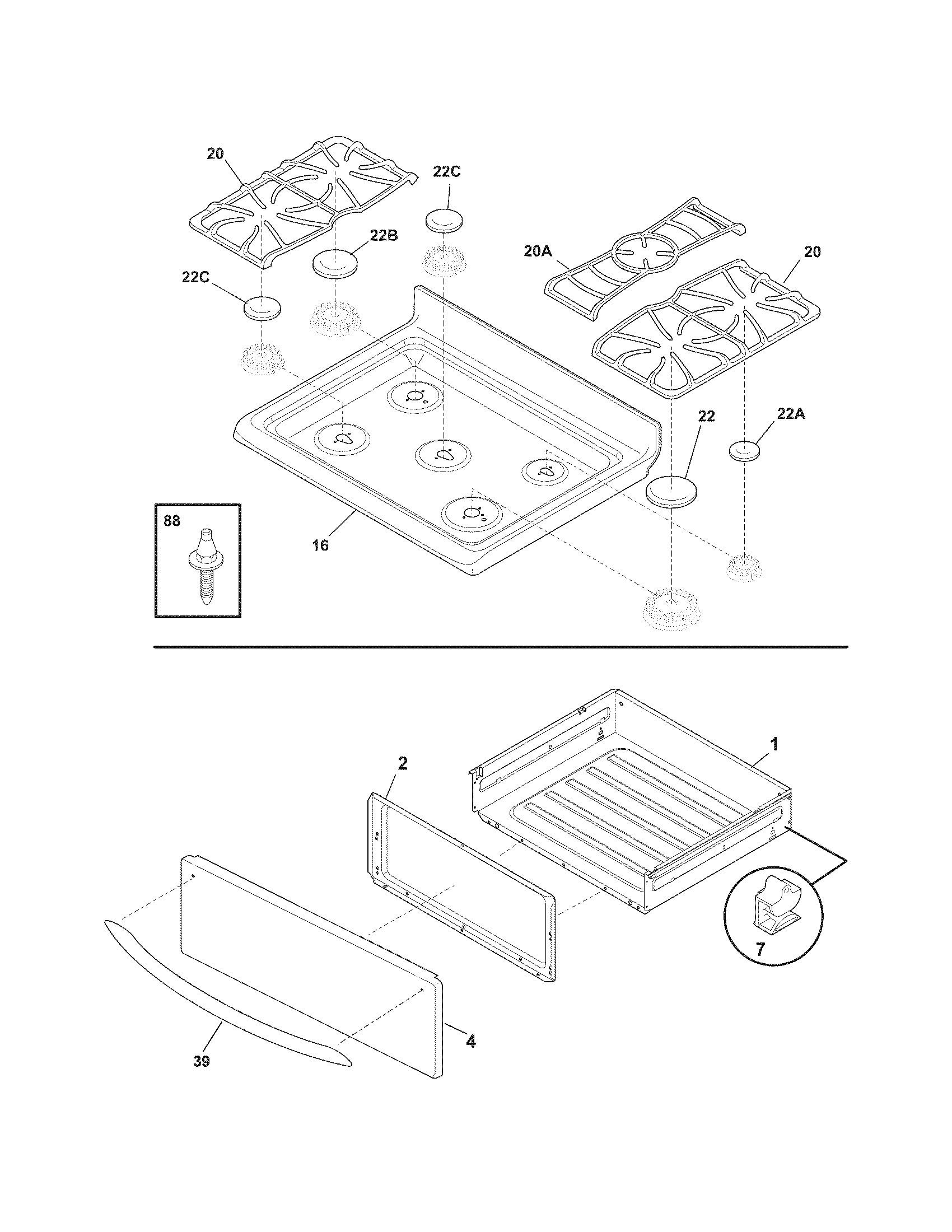 Top/drawer