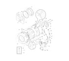 Frigidaire FTF1240FS2 motor/tub diagram