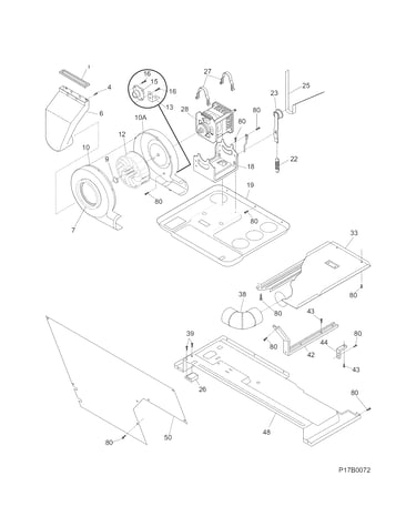 Motor/blower/belt