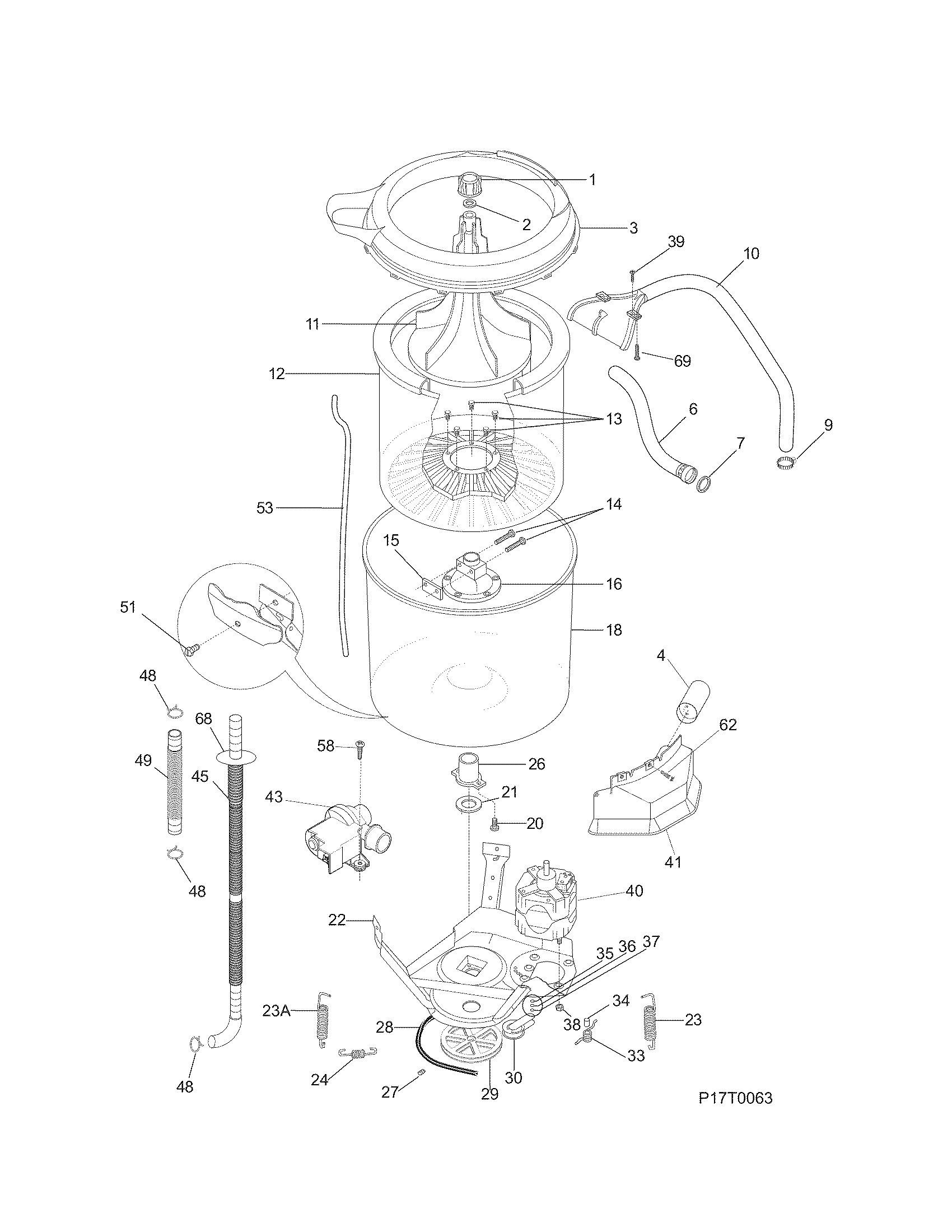 Motor/tub