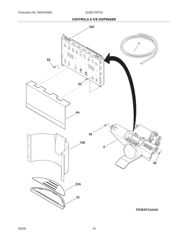 Controls & ice dispenser