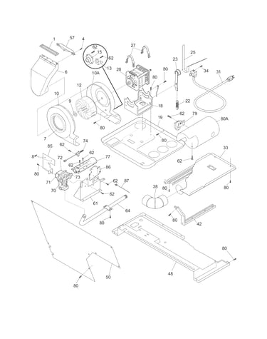 Motor/blower/belt