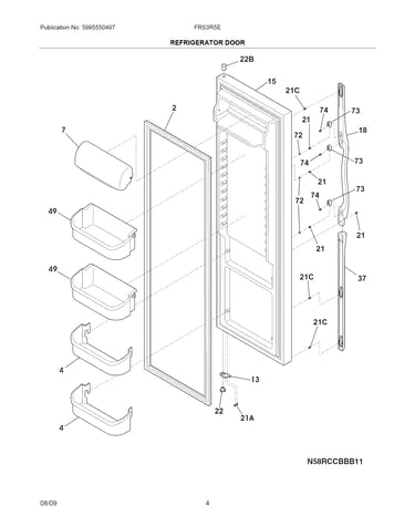 Refrigerator door