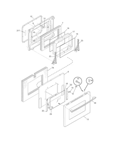 Oven door