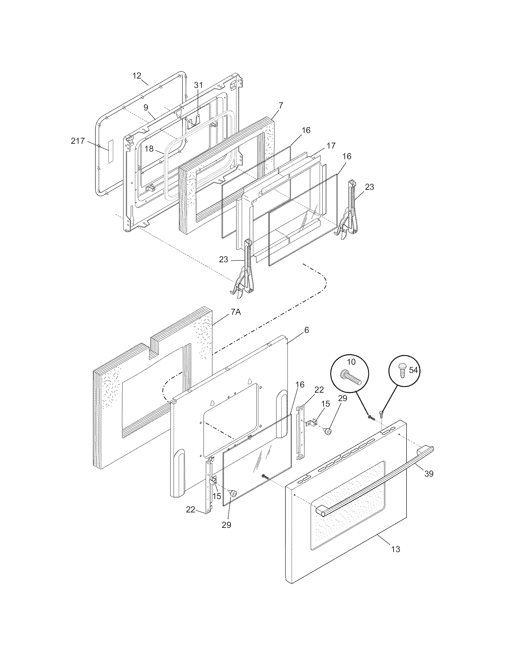 Oven door