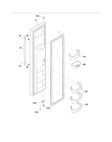 Freezer door