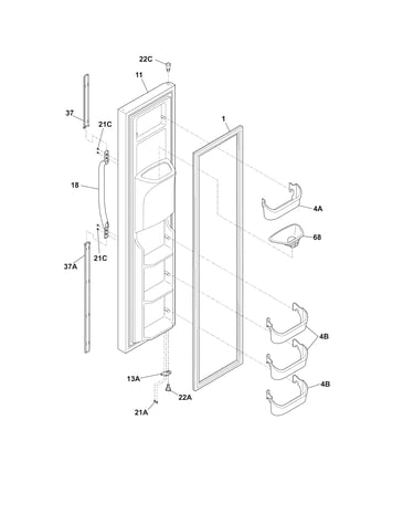 Freezer door