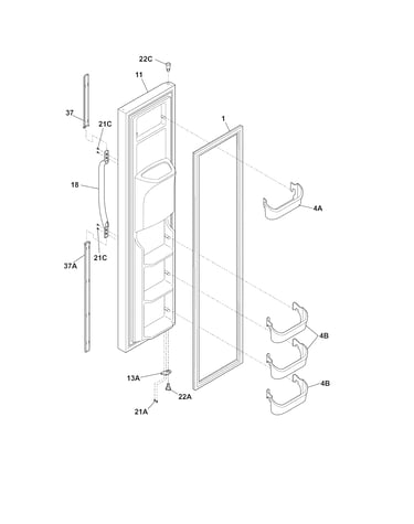 Freezer door