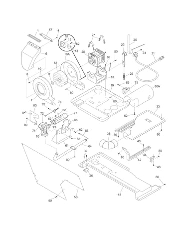 Motor/blower/belt