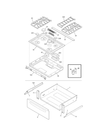 Top/drawer