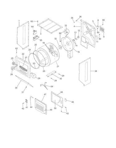 Upper cabinet/drum heater